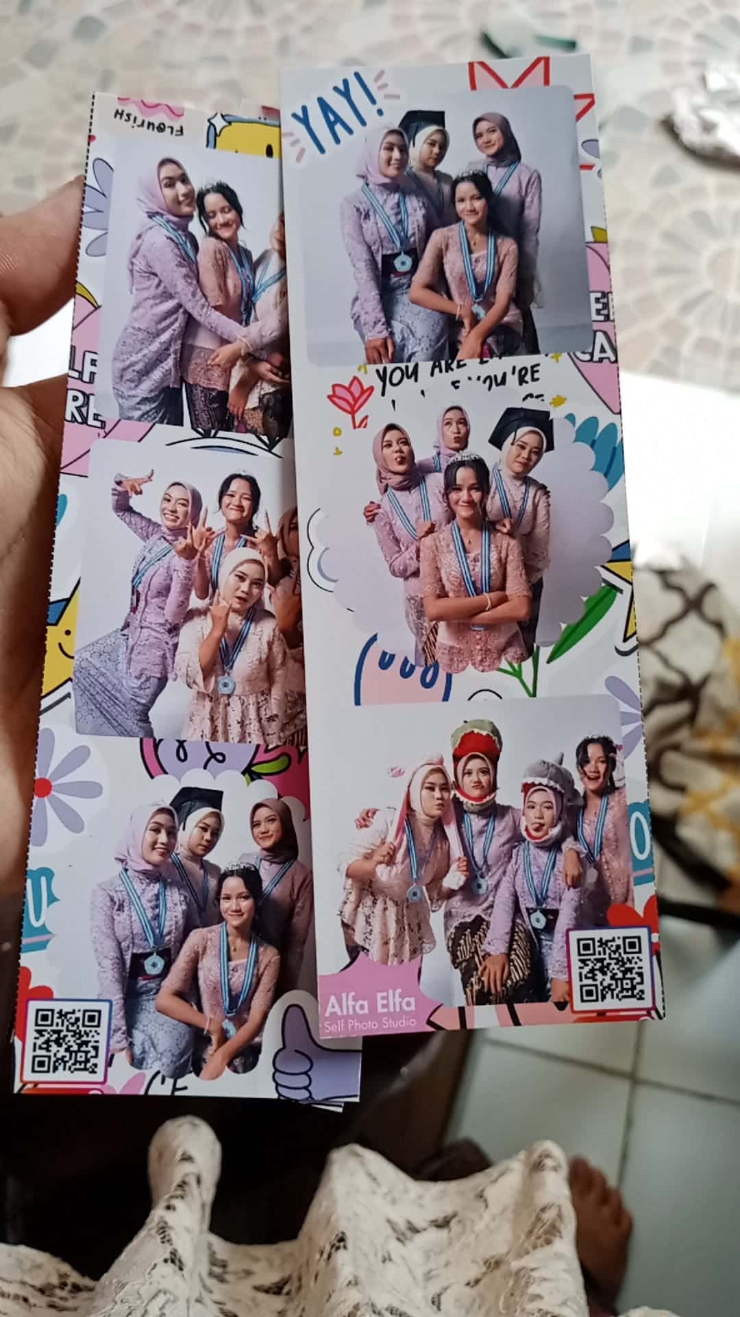 Photostrip vintage hasil sesi fotobox Alfa Elfa Photography